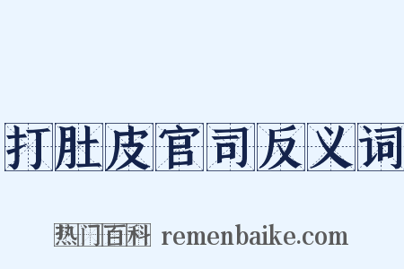 打肚皮官司反义词是什么意思的图片